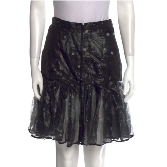 AUTH Fendi Silk Skirt Black Sz 40 Small/4 - Picture 1 of 3